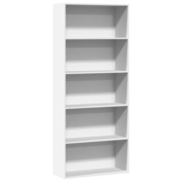  Book Cabinet White 80x30x189 cm Engineered Wood