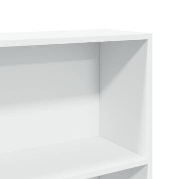  Book Cabinet White 80x30x189 cm Engineered Wood