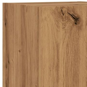  TV Cabinet with LED Lights Artisian Oak 30.5x30x102 cm