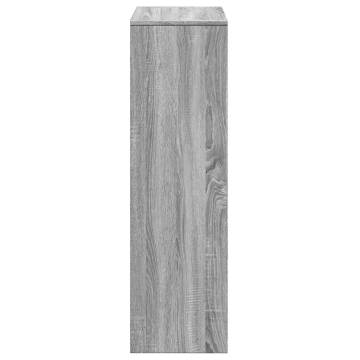  Room Divider Bookcase 3-Tier Grey Sonoma 99x29x99 cm Engineered Wood