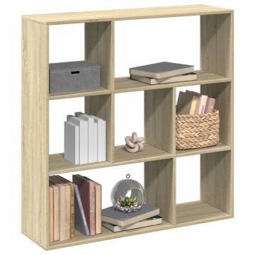  Room Divider Bookcase Sonoma Oak 102x29x103.5 cm Engineered Wood