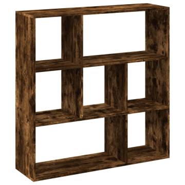  Room Divider Bookcase Smoked Oak 102x29x103.5 cm Engineered Wood