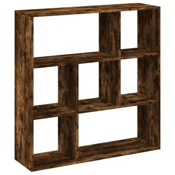  Room Divider Bookcase Smoked Oak 102x29x103.5 cm Engineered Wood