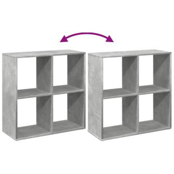  Room Divider Bookcase Concrete Grey 69.5x29x69.5 cm Engineered Wood