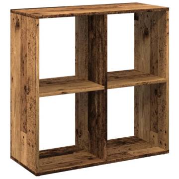  Room Divider Bookcase Old Wood 69.5x29x69.5 cm Engineered Wood