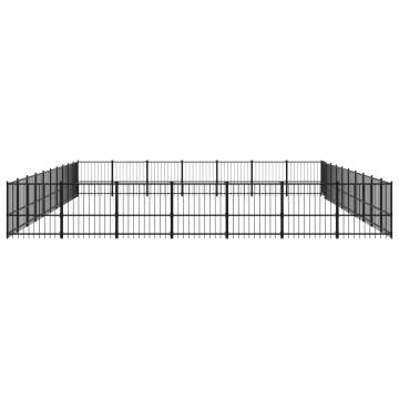 Outdoor Dog Kennel Steel 65.86 m²