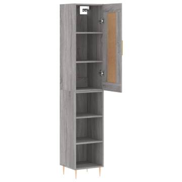 Highboard Grey Sonoma 34.5x34x180 cm Engineered Wood