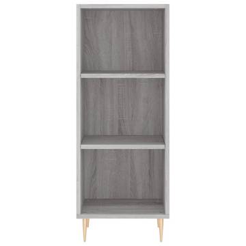 Highboard Grey Sonoma 34.5x34x180 cm Engineered Wood