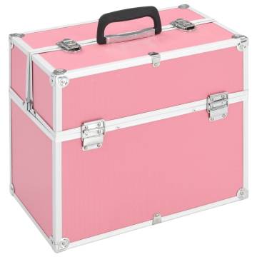 Make-up Case 38x23x34 cm Pink Aluminium