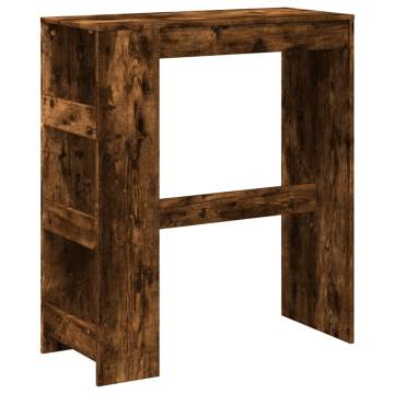  Bar Table with Racks Smoked Oak 90x40x103.5 cm Engineered Wood