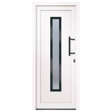 Front Door White 88x200 cm PVC