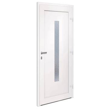 Front Door White 88x200 cm PVC