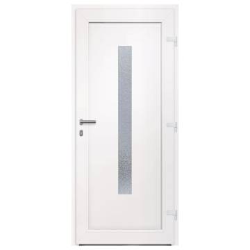 Front Door White 88x200 cm PVC