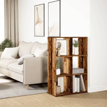  Room Divider Bookcase Old Wood 69.5x29x103.5 cm Engineered Wood