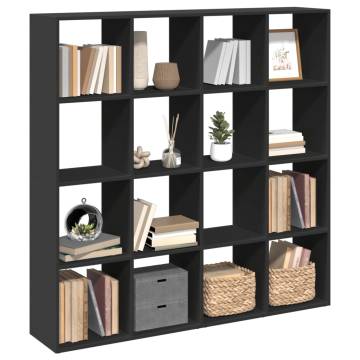  Book Cabinet Black 137.5x29x137.5 cm Engineered Wood