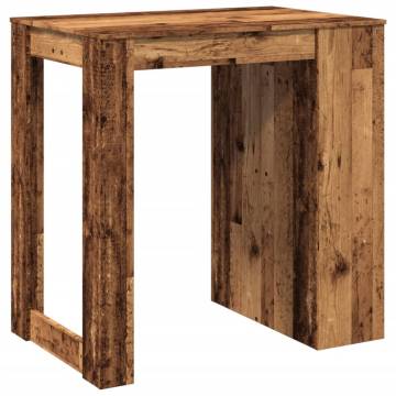  Bar Table Old Wood 102x70x103.5 cm Engineered Wood