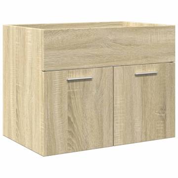  3 Piece Bathroom Furniture Set Sonoma Oak Engineered Wood