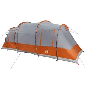  Camping Tent Tunnel 4-Person Grey and Orange Waterproof