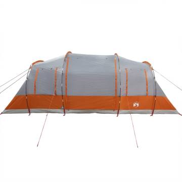  Camping Tent Tunnel 4-Person Grey and Orange Waterproof