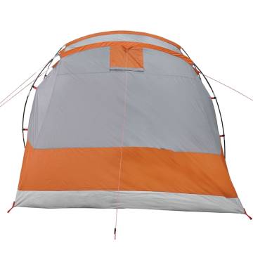  Camping Tent Tunnel 4-Person Grey and Orange Waterproof