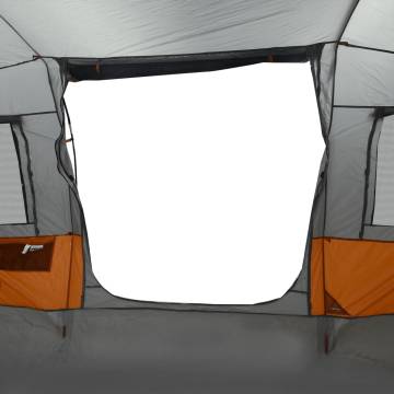  Camping Tent Tunnel 4-Person Grey and Orange Waterproof