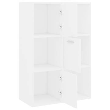 Storage Cabinet White 60x29.5x90 cm Engineered Wood