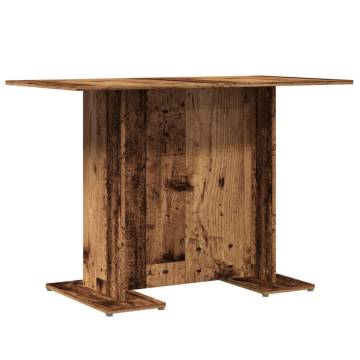  Dining Table Old Wood 110x60x75 cm Engineered Wood