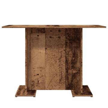  Dining Table Old Wood 110x60x75 cm Engineered Wood