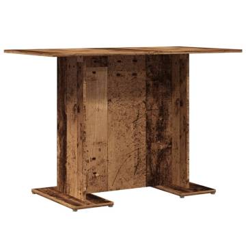  Dining Table Old Wood 110x60x75 cm Engineered Wood