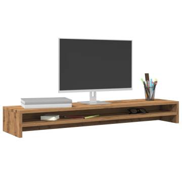  Monitor Stand Artisan Oak 100x24x13 cm Engineered Wood