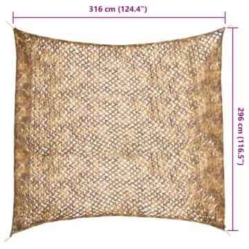  Camouflage Net with Storage Bag 316x296 cm Sand