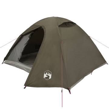  Camping Tent Dome 3-Person Brown Waterproof