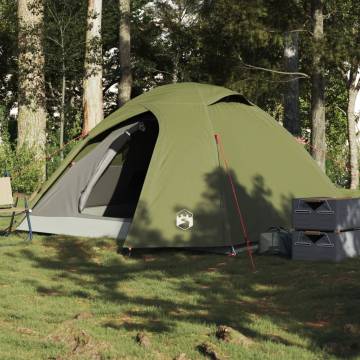  Camping Tent Dome 3-Person Olive Green Waterproof