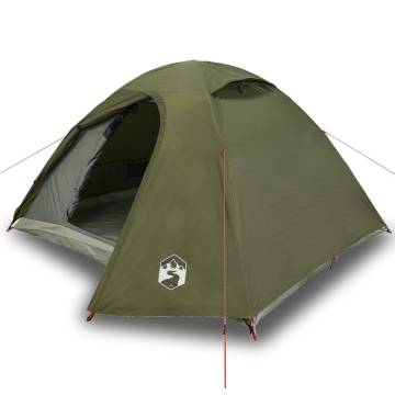  Camping Tent Dome 3-Person Olive Green Waterproof