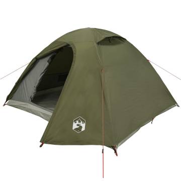  Camping Tent Dome 3-Person Olive Green Waterproof