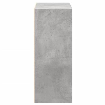  2-Tier Book Cabinet Concrete Grey 60x30x76.5 cm Engineered Wood