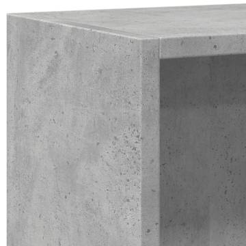  2-Tier Book Cabinet Concrete Grey 60x30x76.5 cm Engineered Wood