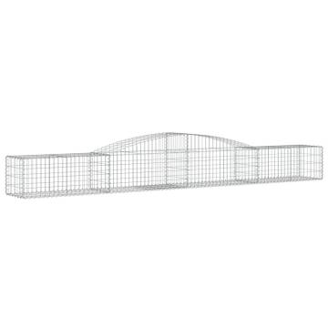 Arched Gabion Baskets 4 pcs 400x50x40/60 cm Galvanised Iron