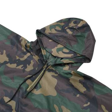 Waterproof Army Rain Poncho for CampingHiking Camouflage