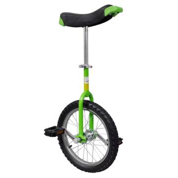 Green Adjustable Unicycle 16 Inch