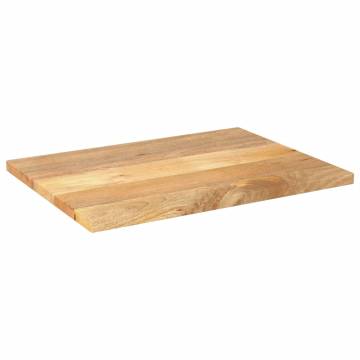  Table Top 80x50x2.5 cm Rectangular Solid Wood Mango