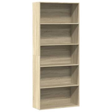  Book Cabinet Sonoma Oak 80x30x189 cm Engineered Wood