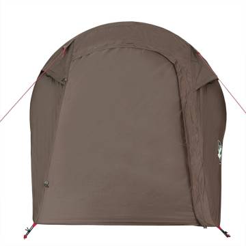  Camping Tent Tunnel 3-Person Brown Waterproof