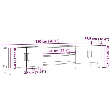  TV Cabinet Old Wood 180x31.5x40 cm Engineered Wood