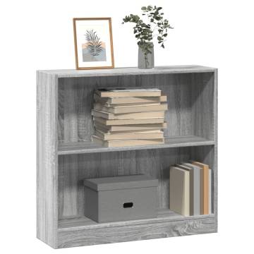  Bookcase Grey Sonoma 80x24x76 cm Engineered Wood