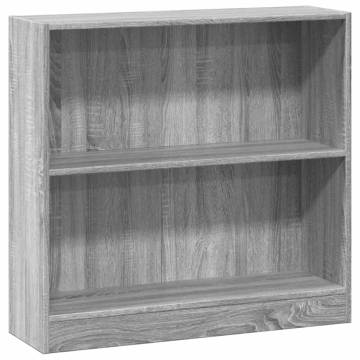  Bookcase Grey Sonoma 80x24x76 cm Engineered Wood