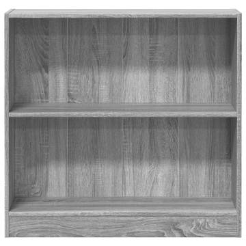  Bookcase Grey Sonoma 80x24x76 cm Engineered Wood