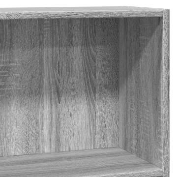  Bookcase Grey Sonoma 80x24x76 cm Engineered Wood