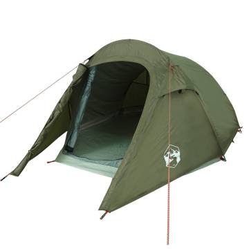  Camping Tent Tunnel 3-Person Olive Green Waterproof