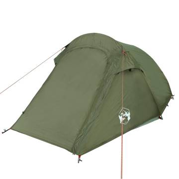  Camping Tent Tunnel 3-Person Olive Green Waterproof